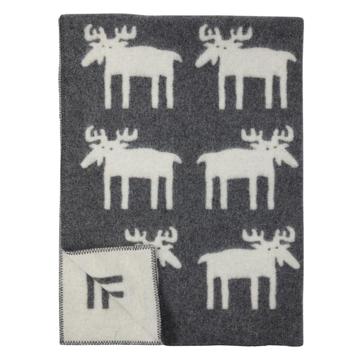 Manta de lana Moose - gris, 130 x 180 cm - Klippan Yllefabrik