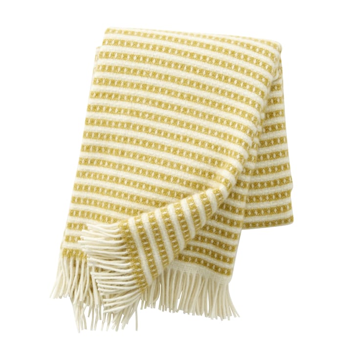 Manta de lana Olle - Saffran (amarillo) - Klippan Yllefabrik