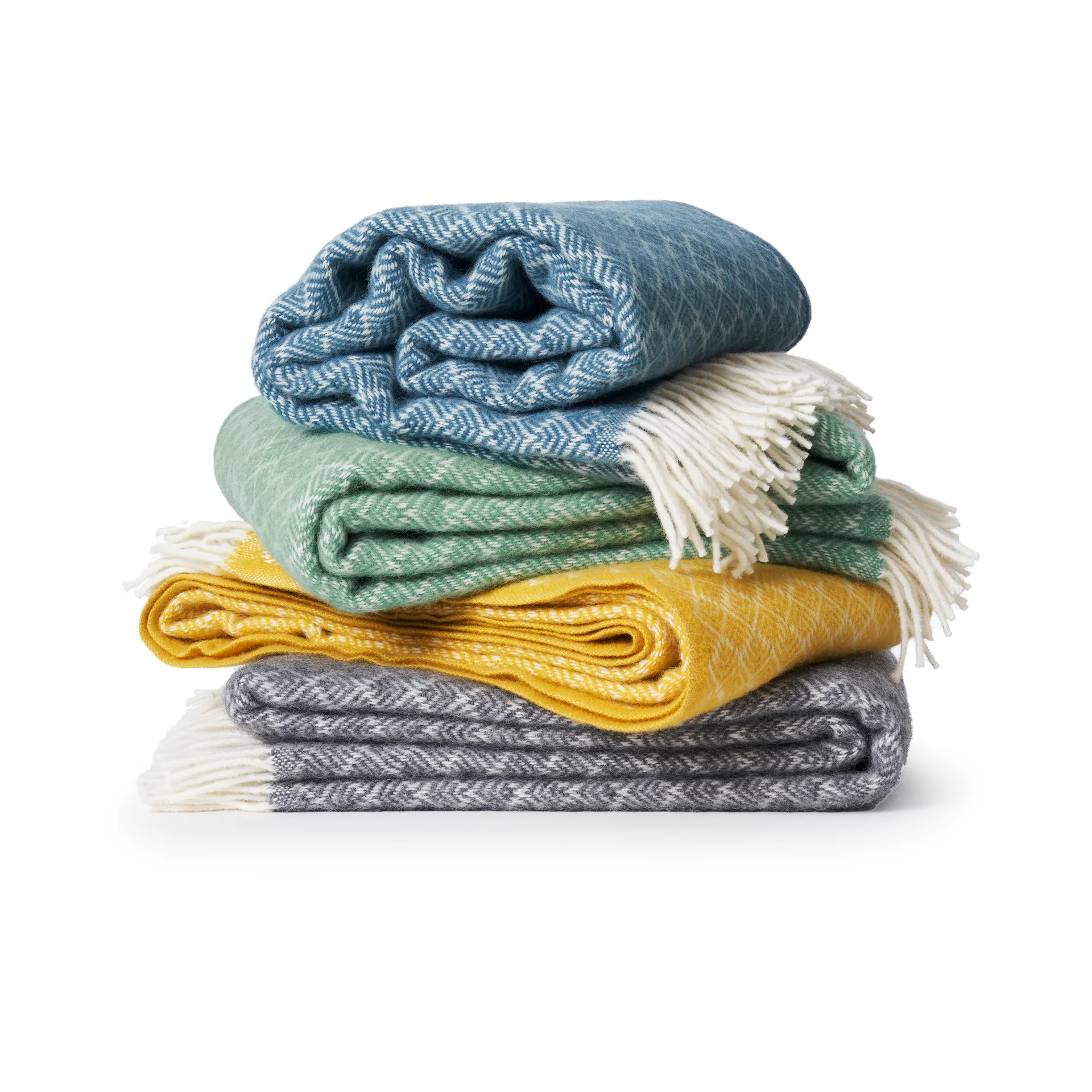 Manta de lana Pampas 130x200 cm, Amarillo Klippan Yllefabrik