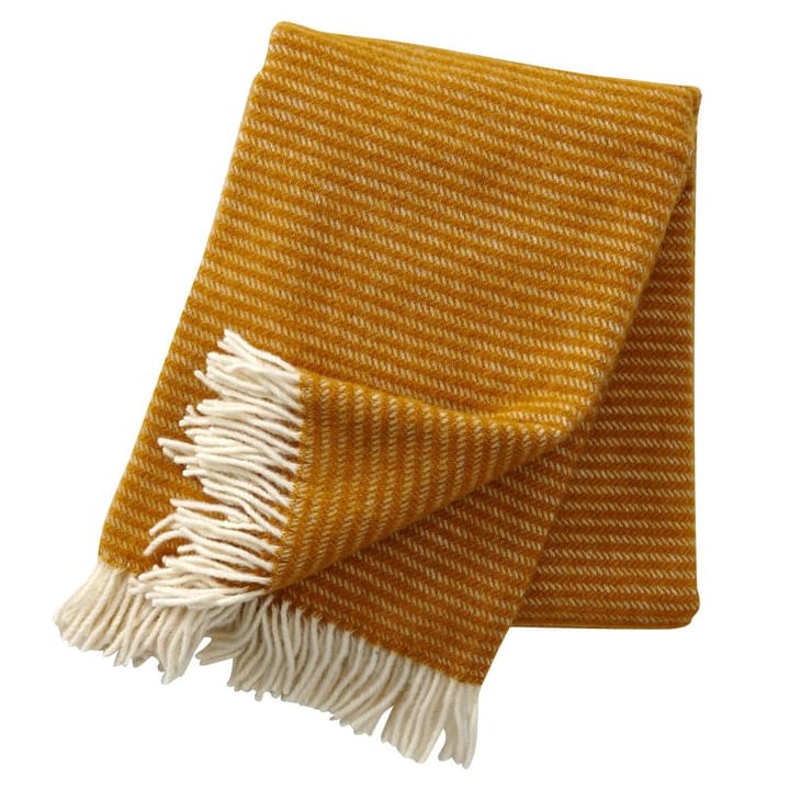 Manta de lana Ralph - amarillo mostaza - Klippan Yllefabrik