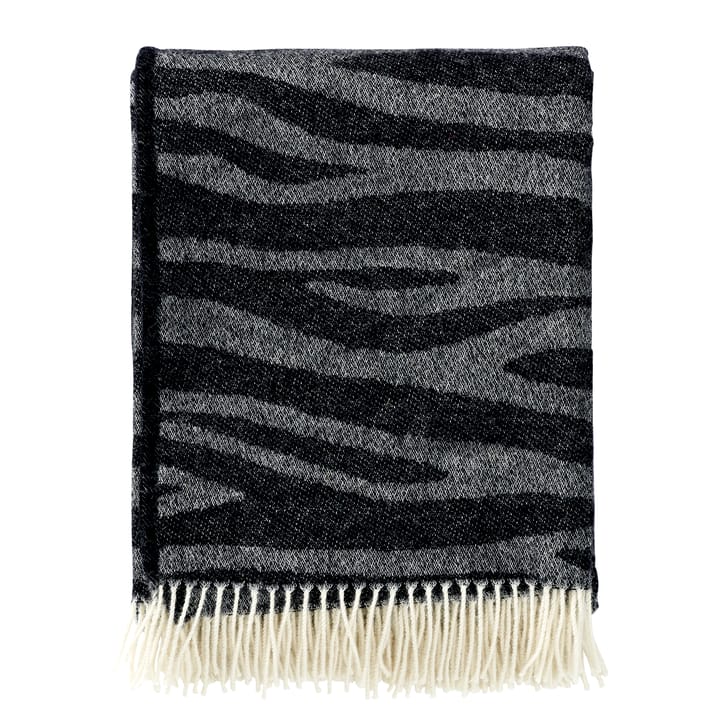 Manta de lana Savannah - negro - Klippan Yllefabrik