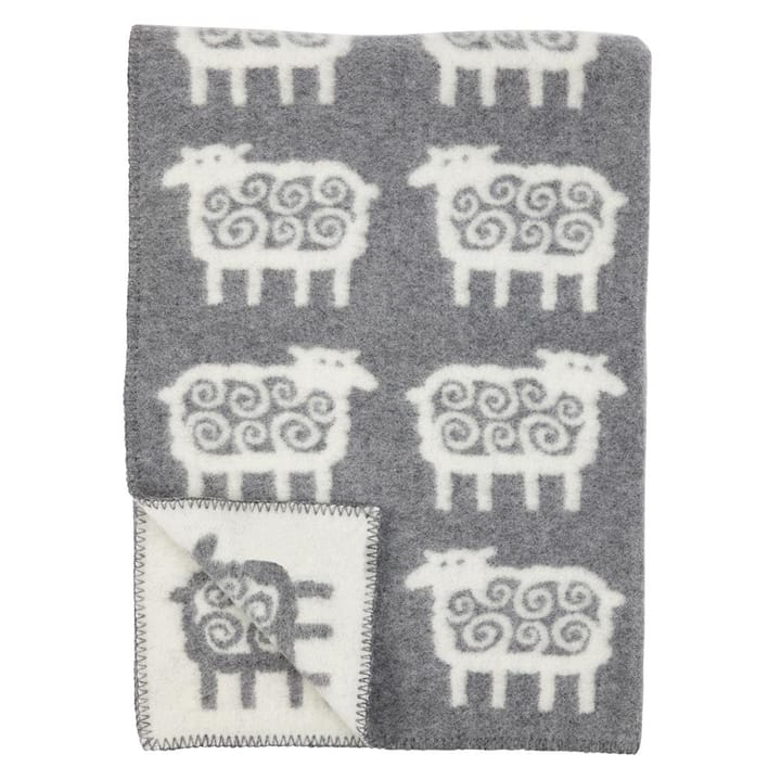 Manta de lana Sheep - gris, 90 x 130 cm - Klippan Yllefabrik