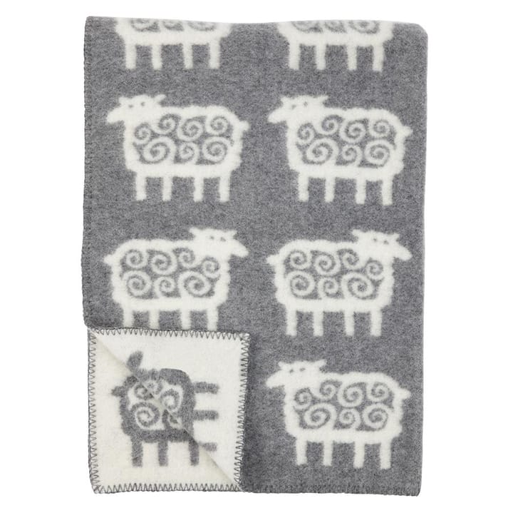 Manta de lana Sheep - gris, 90 x 130 cm - Klippan Yllefabrik