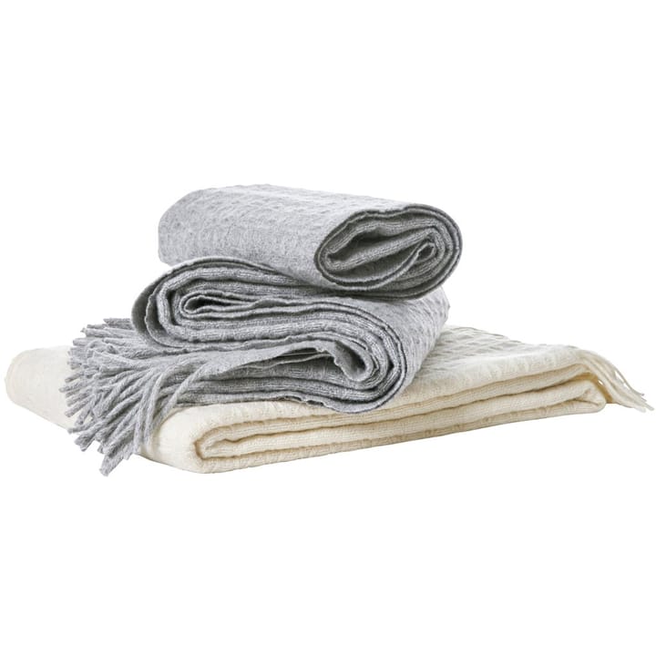 Manta de lana Twist, gris claro Klippan Yllefabrik