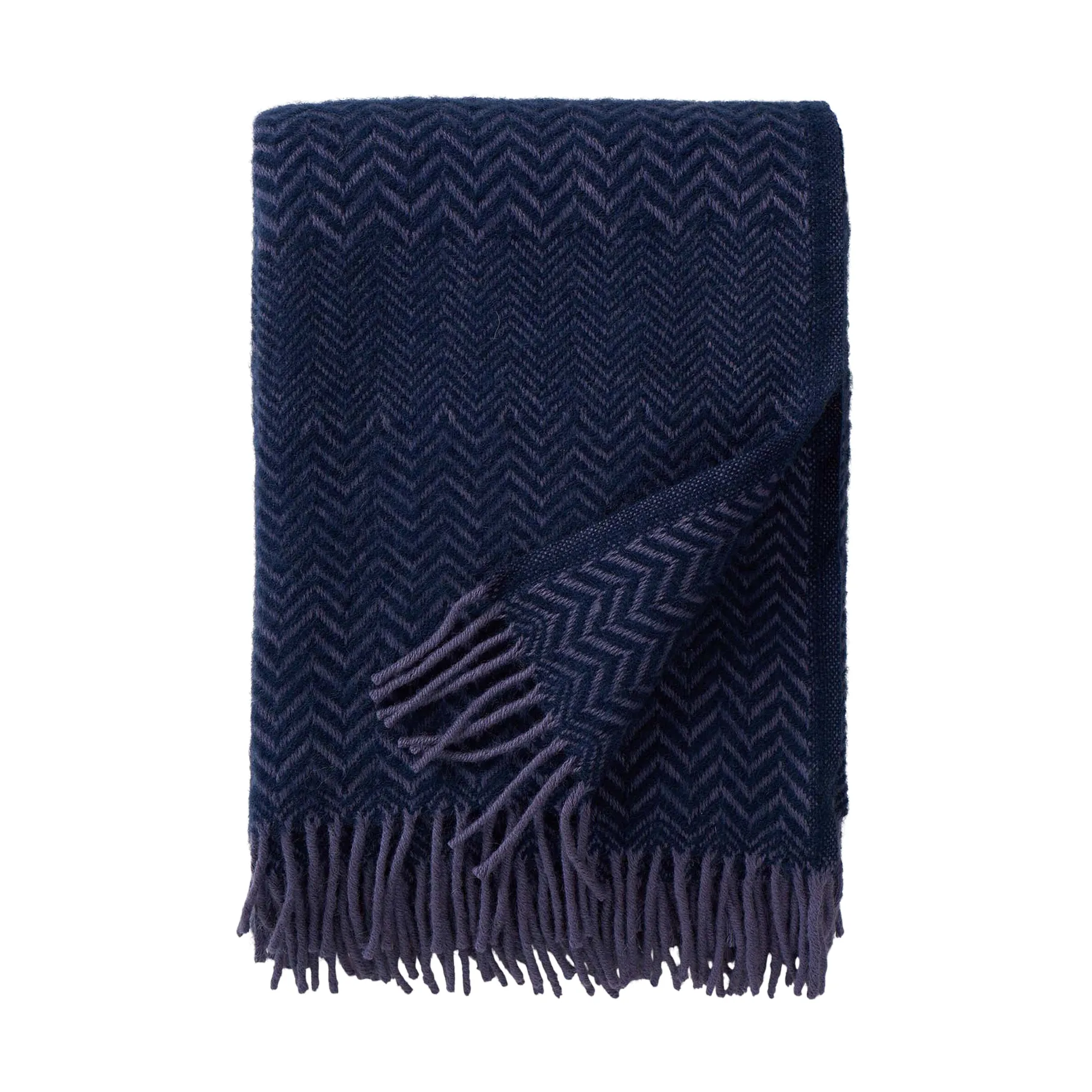 Manta de lana Zigzag 130x200 cm, Heather Klippan Yllefabrik