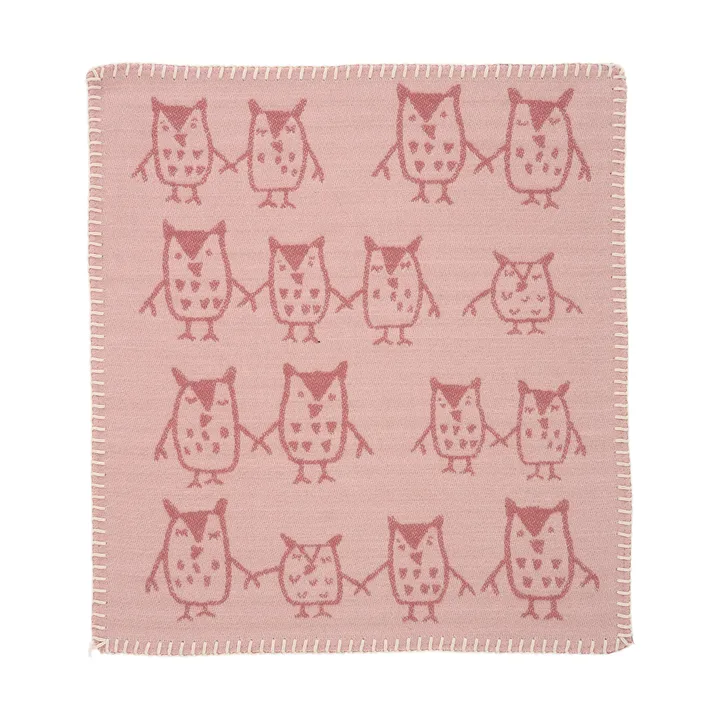 Manta de peluche Hand in hand 34x40 cm - Rose brown - Klippan Yllefabrik