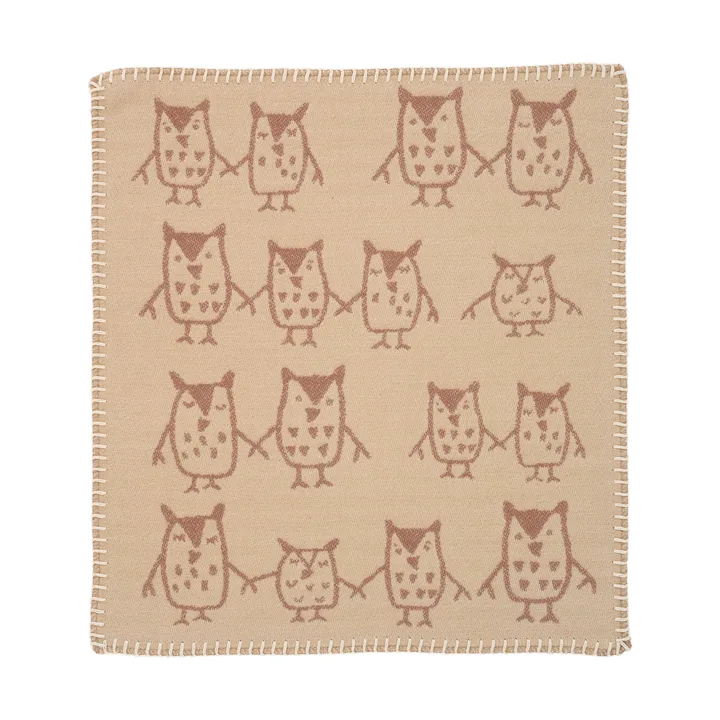 Manta de peluche Hand in hand 34x40 cm - Taupe - Klippan Yllefabrik