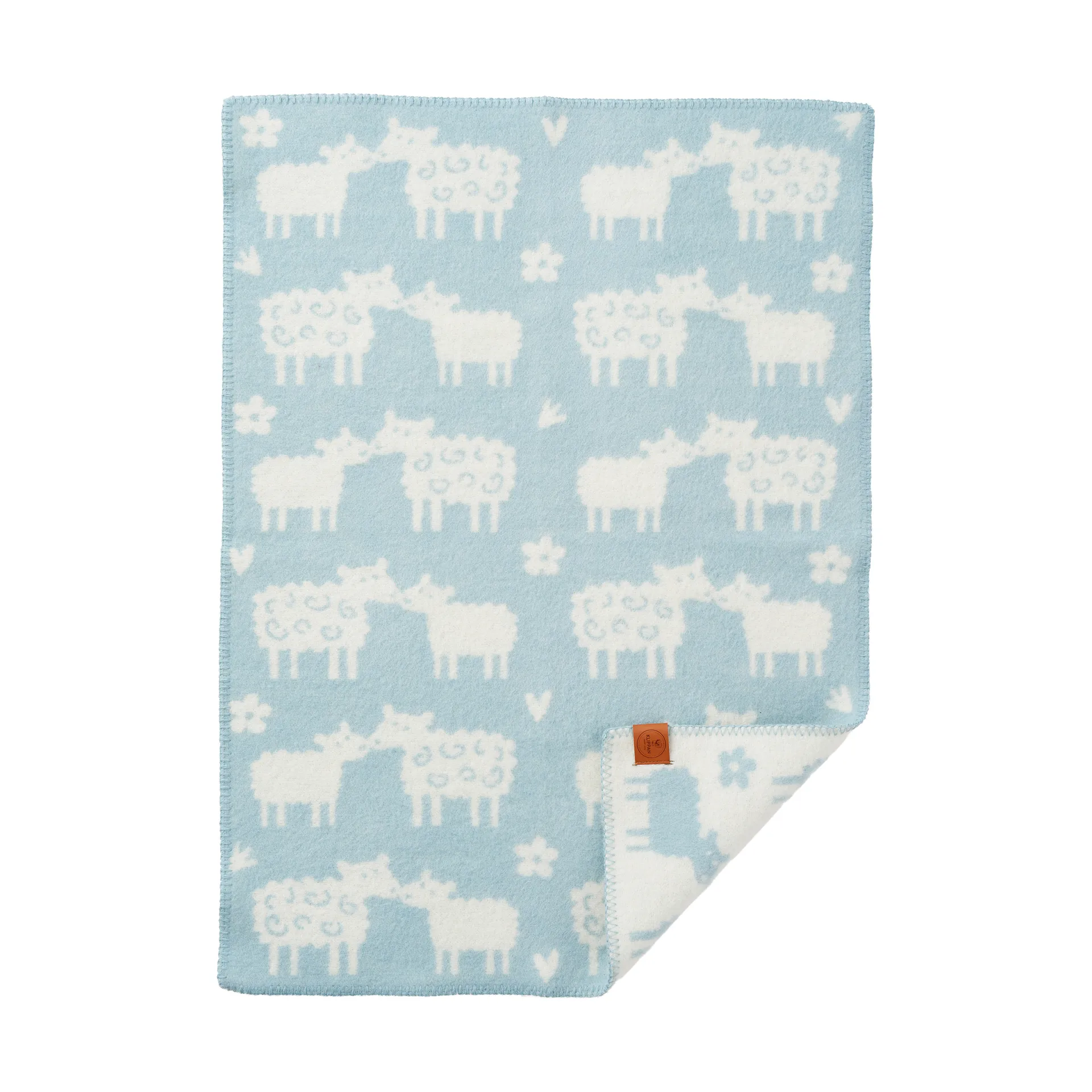 Manta infantil Bää lana, Light blue, 65x90 cm Klippan Yllefabrik