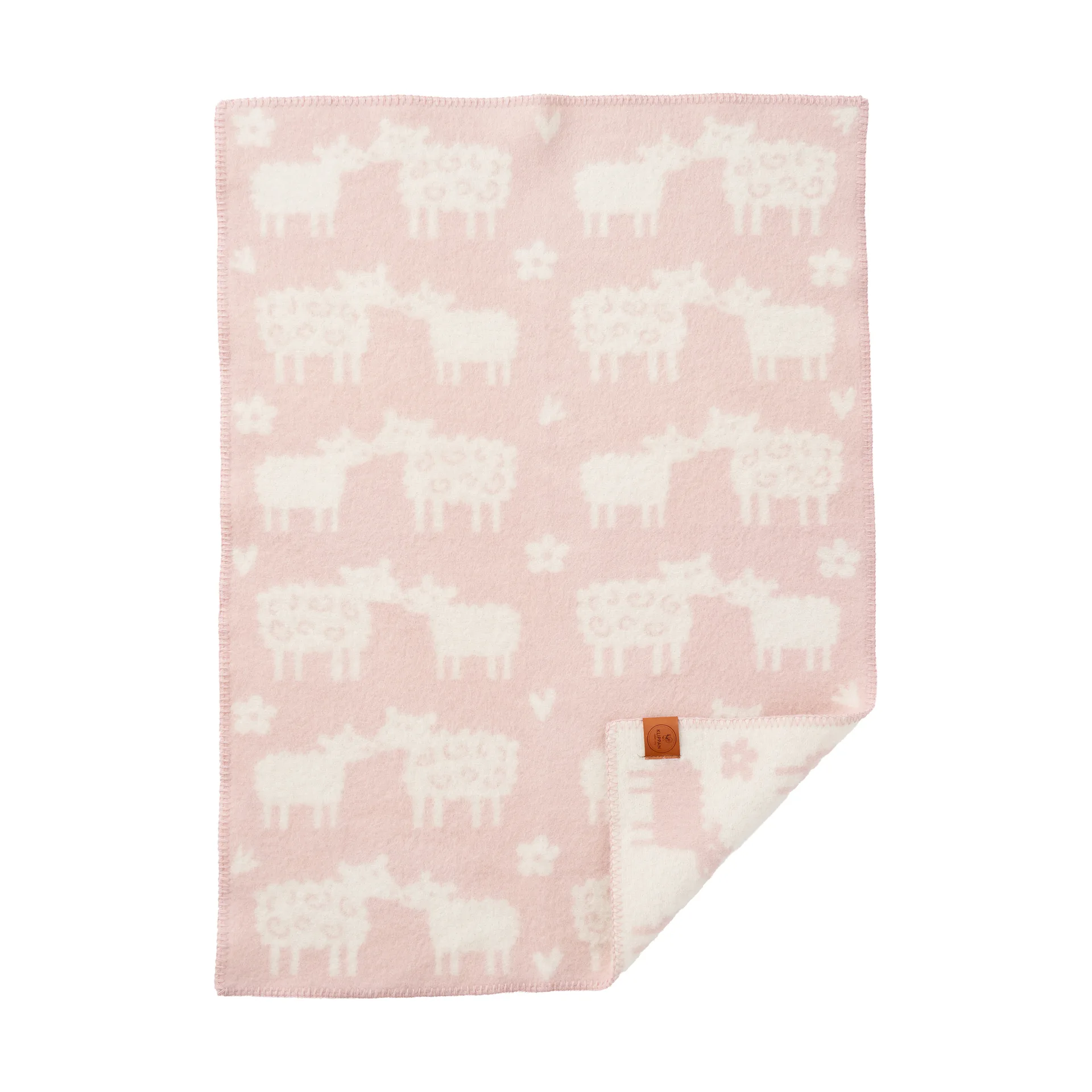Manta infantil Bää lana, Soft pink, 65x90 cm Klippan Yllefabrik