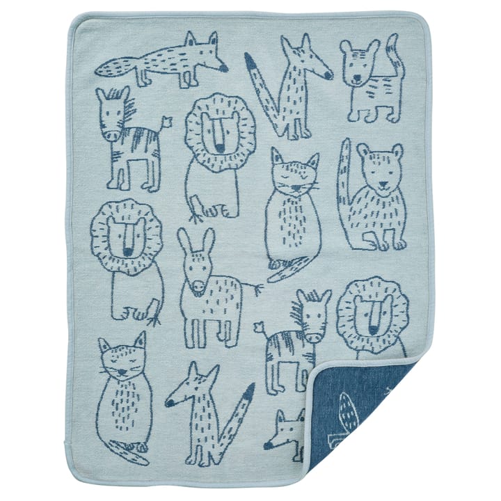 Manta infantil Buddies 70x90 cm - Azul - Klippan Yllefabrik