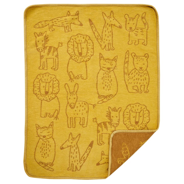Manta infantil Buddies 70x90 cm - Yellow - Klippan Yllefabrik
