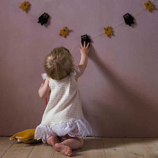 Manta infantil Fox, azafrán Klippan Yllefabrik