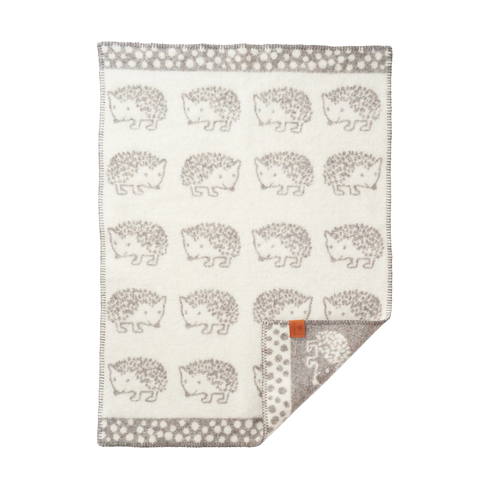 Manta infantil Hedgehog 65x90 cm, Gris Klippan Yllefabrik