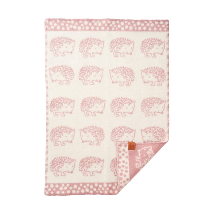 Manta infantil Hedgehog 65x90 cm - Rosa - Klippan Yllefabrik