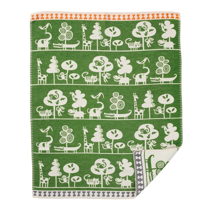 Manta infantil Serengeti - verde - Klippan Yllefabrik