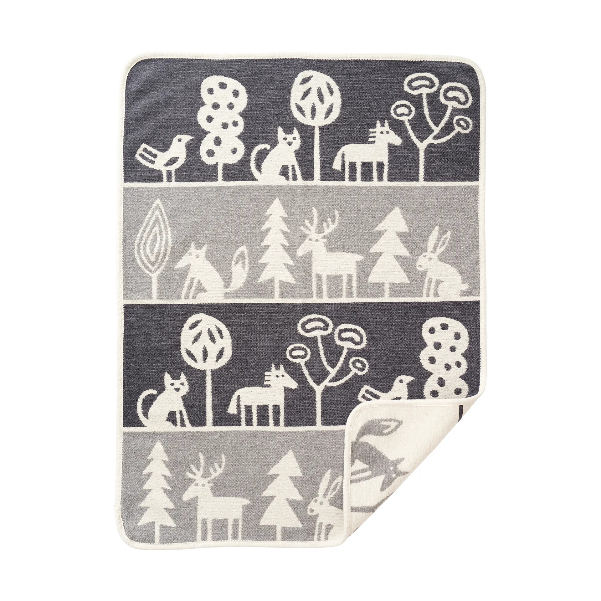 Manta infantil Wildlife 70x90 cm, Gris Klippan Yllefabrik