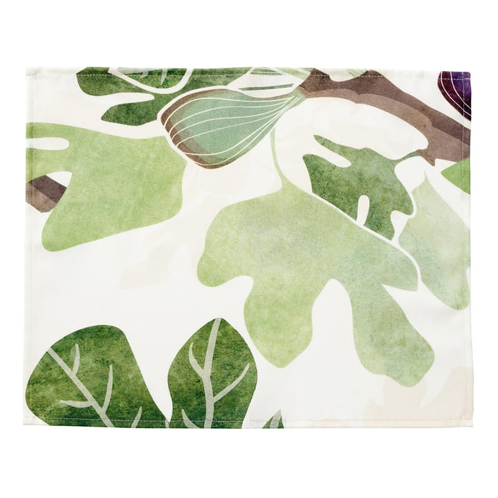 Mantel individual Figs - verde-blanco - Klippan Yllefabrik