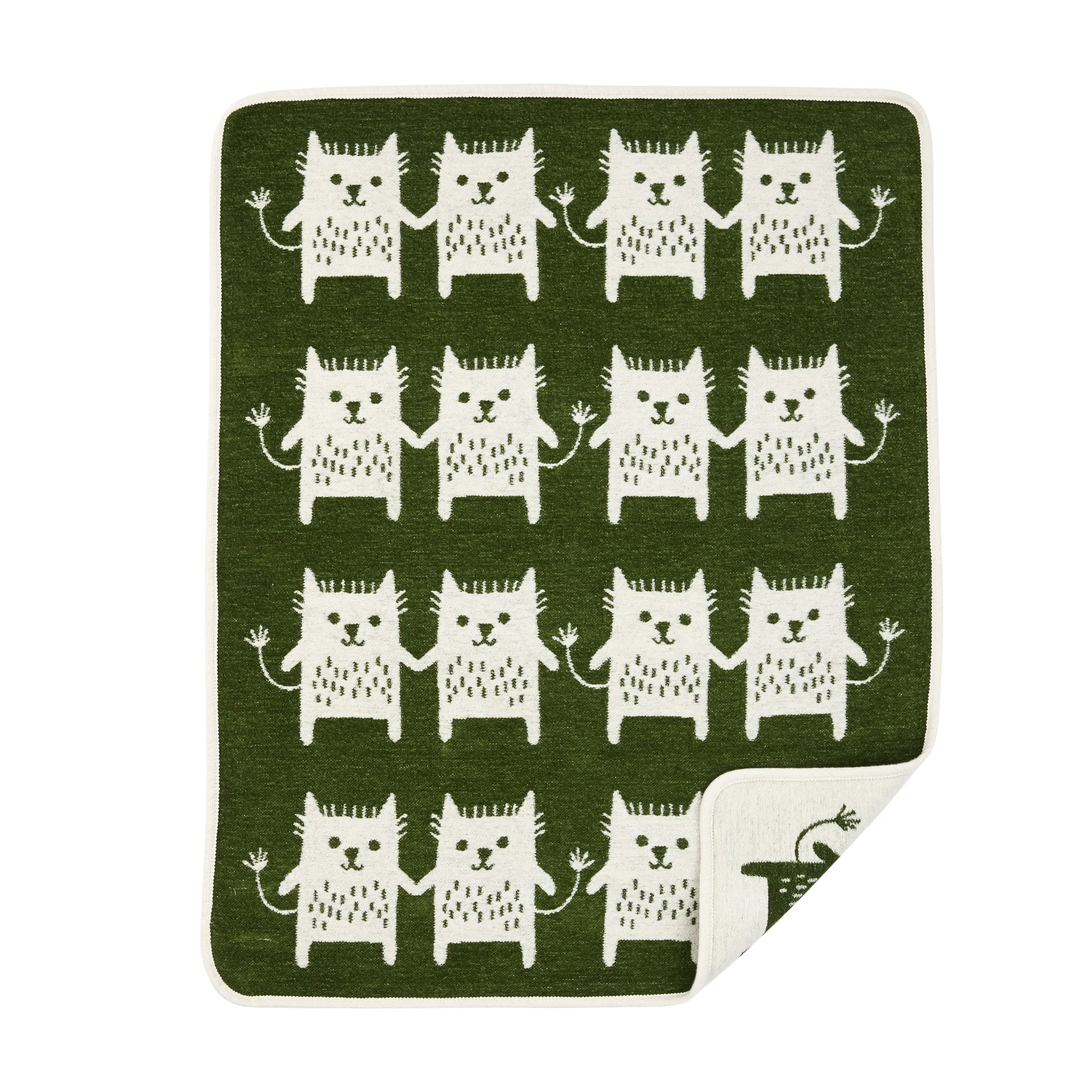 Plaid chenilla Little Me, verde Klippan Yllefabrik