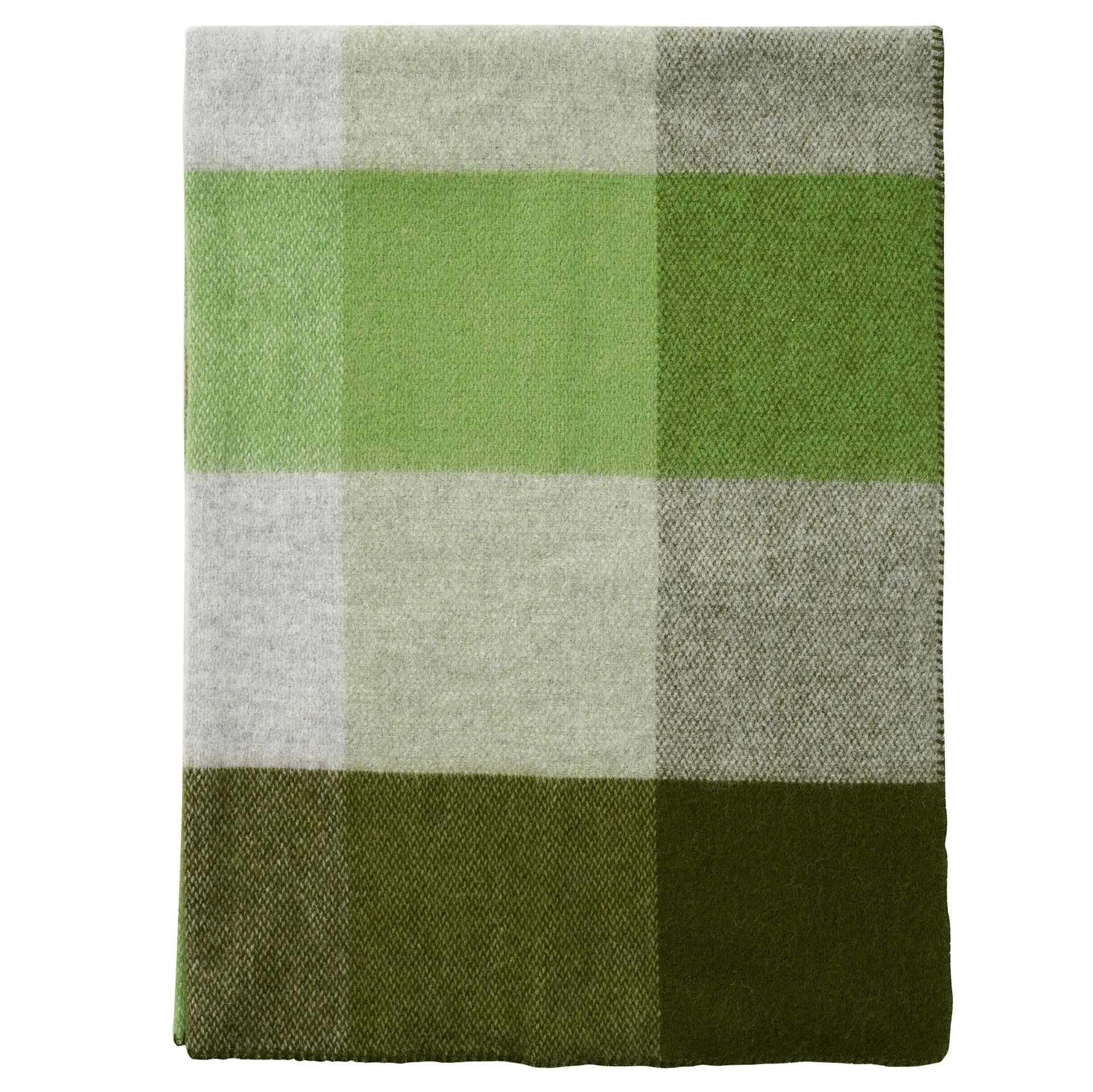 Plaid de lana Block 130x180 cm, Green Klippan Yllefabrik