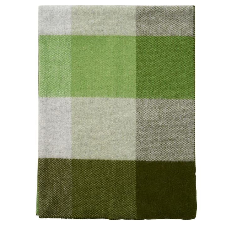 Plaid de lana Block 130x180 cm - Green - Klippan Yllefabrik