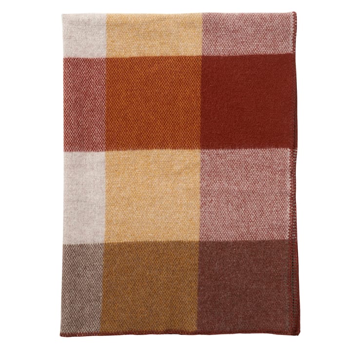 Plaid de lana Block 130x180 cm - Rust - Klippan Yllefabrik