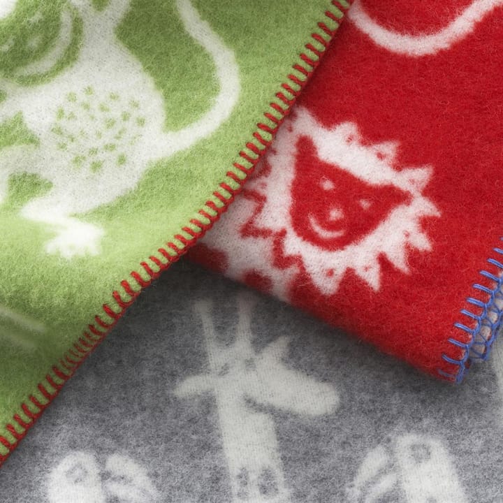 Plaid de lana Jungle, gris Klippan Yllefabrik