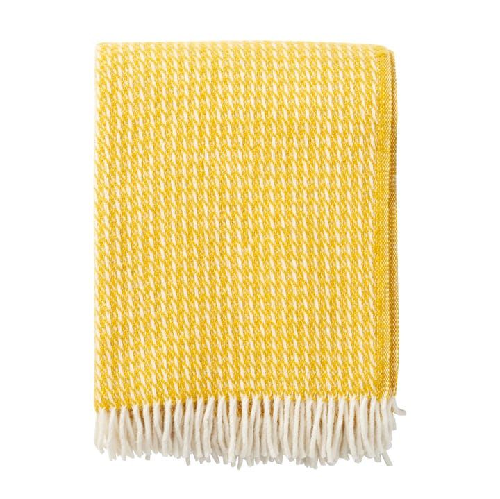 Plaid de lana Line - amarillo - Klippan Yllefabrik