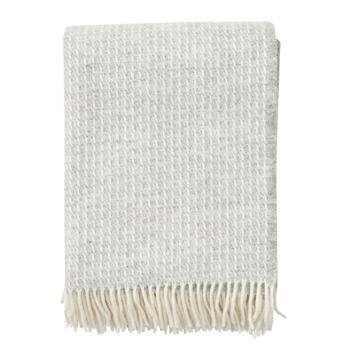 Plaid de lana Line, gris claro Klippan Yllefabrik