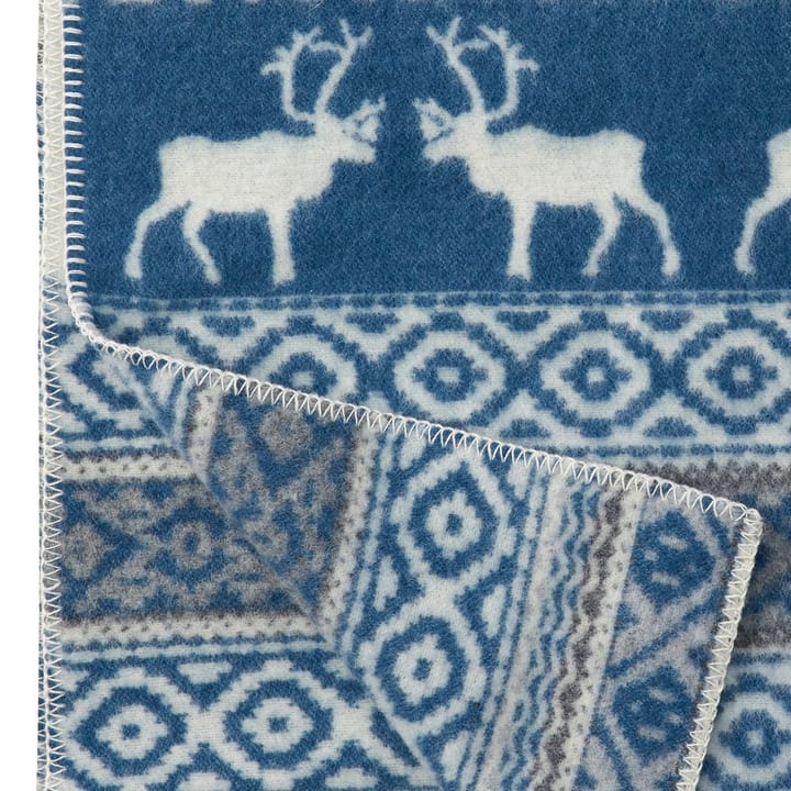 Plaid de lana Sarek, gris-azul Klippan Yllefabrik