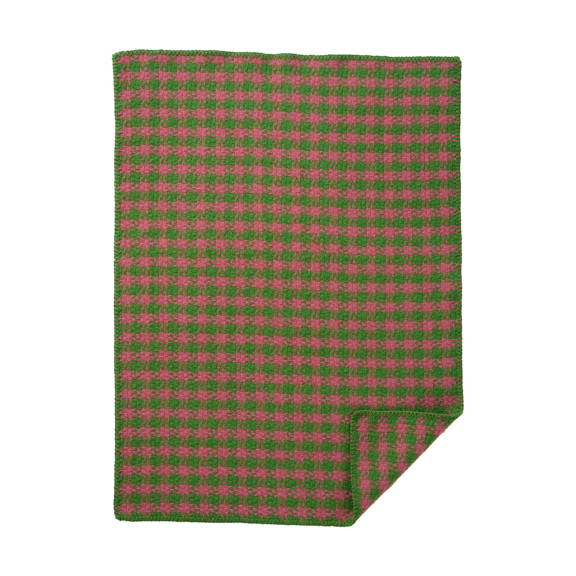 Plaid infantil Dogtooth 65x90 cm, Green-pink Klippan Yllefabrik
