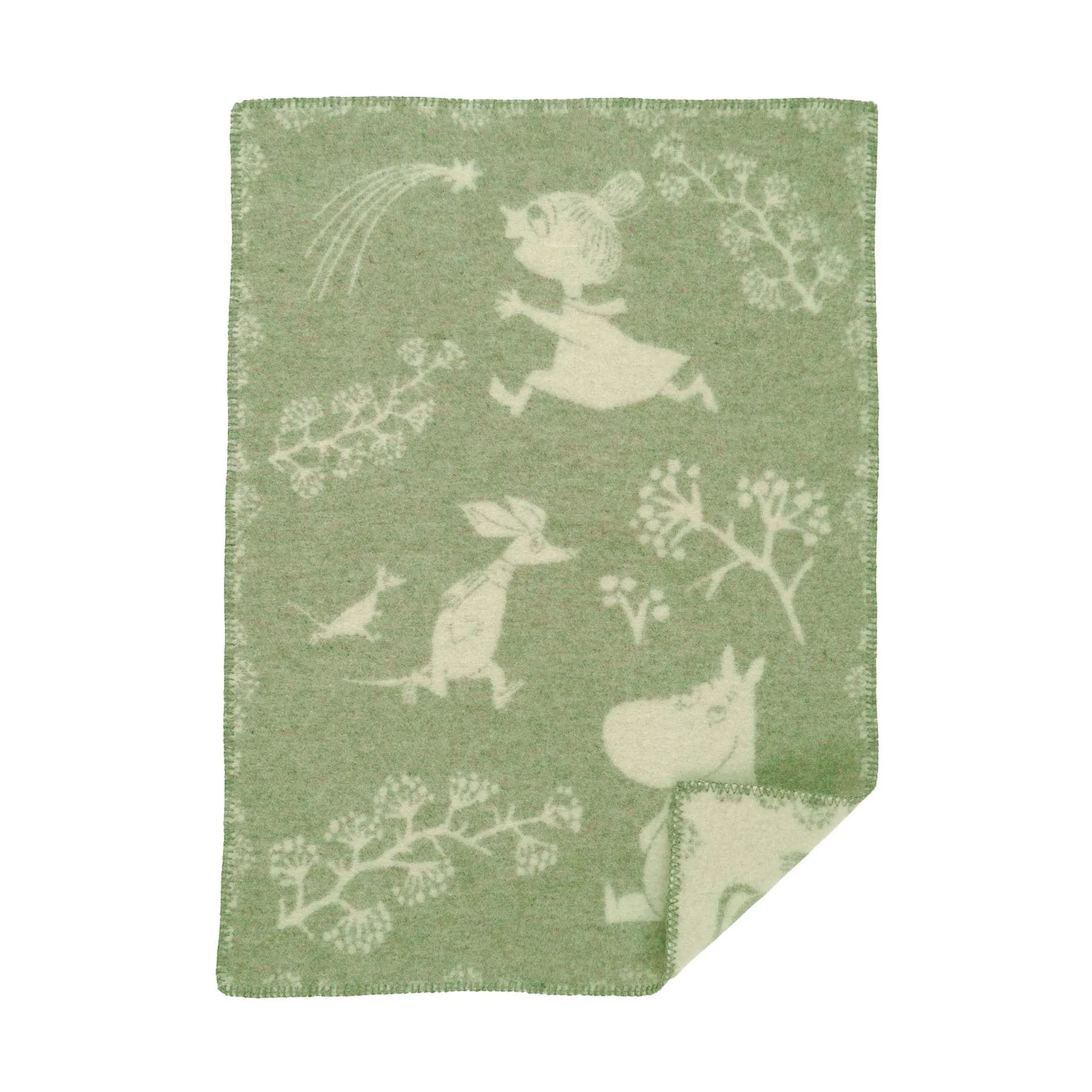 Plaid infantil Moomin winterland 65x90 cm, Frost green Klippan Yllefabrik
