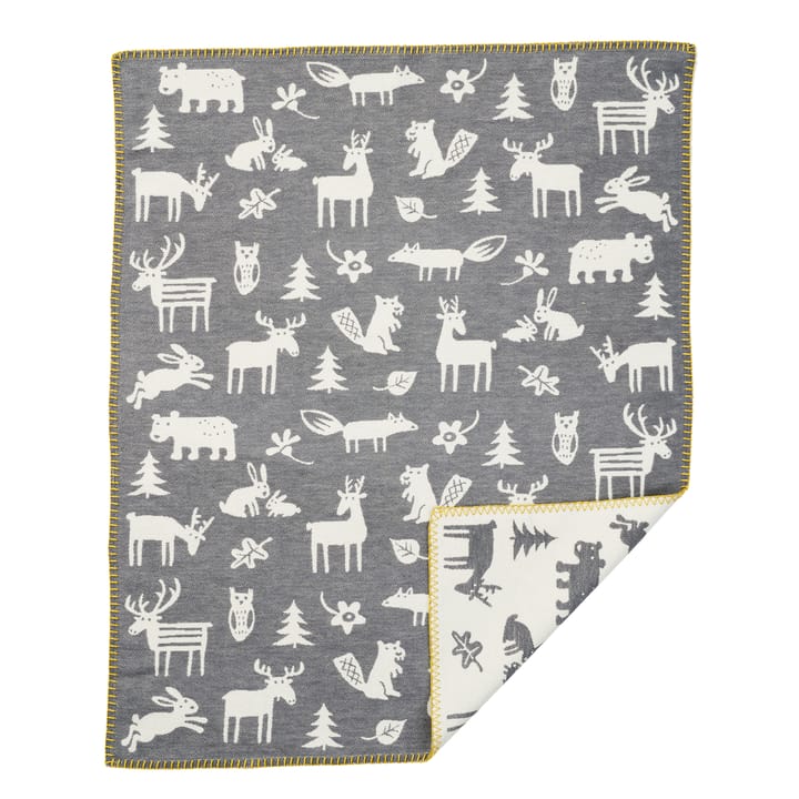 Plaid para bebé Forest algodón - gris - Klippan Yllefabrik