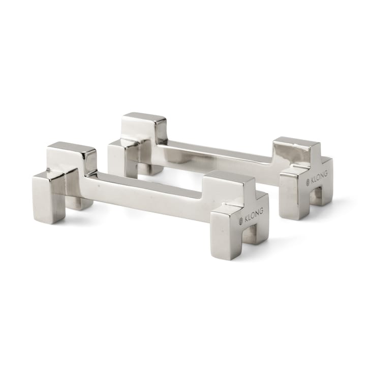 2 Soportes para cubiertos Signe - Níquel - KLONG