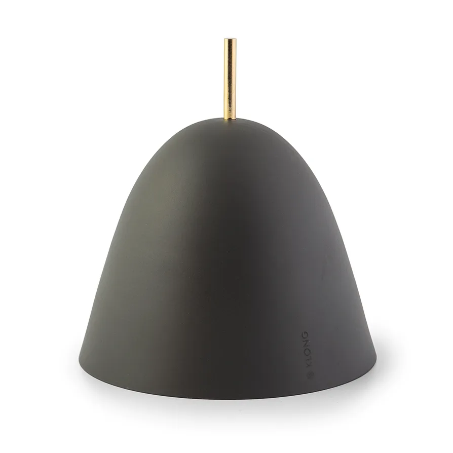 Cajita almacenaje Gömma mediana 16,5 cm, gris-latón KLONG