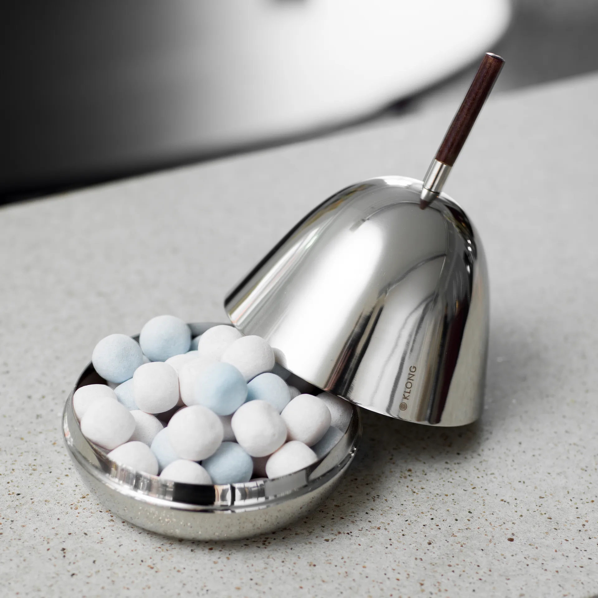 Cajita almacenaje Gömma small 12 cm, Steel KLONG