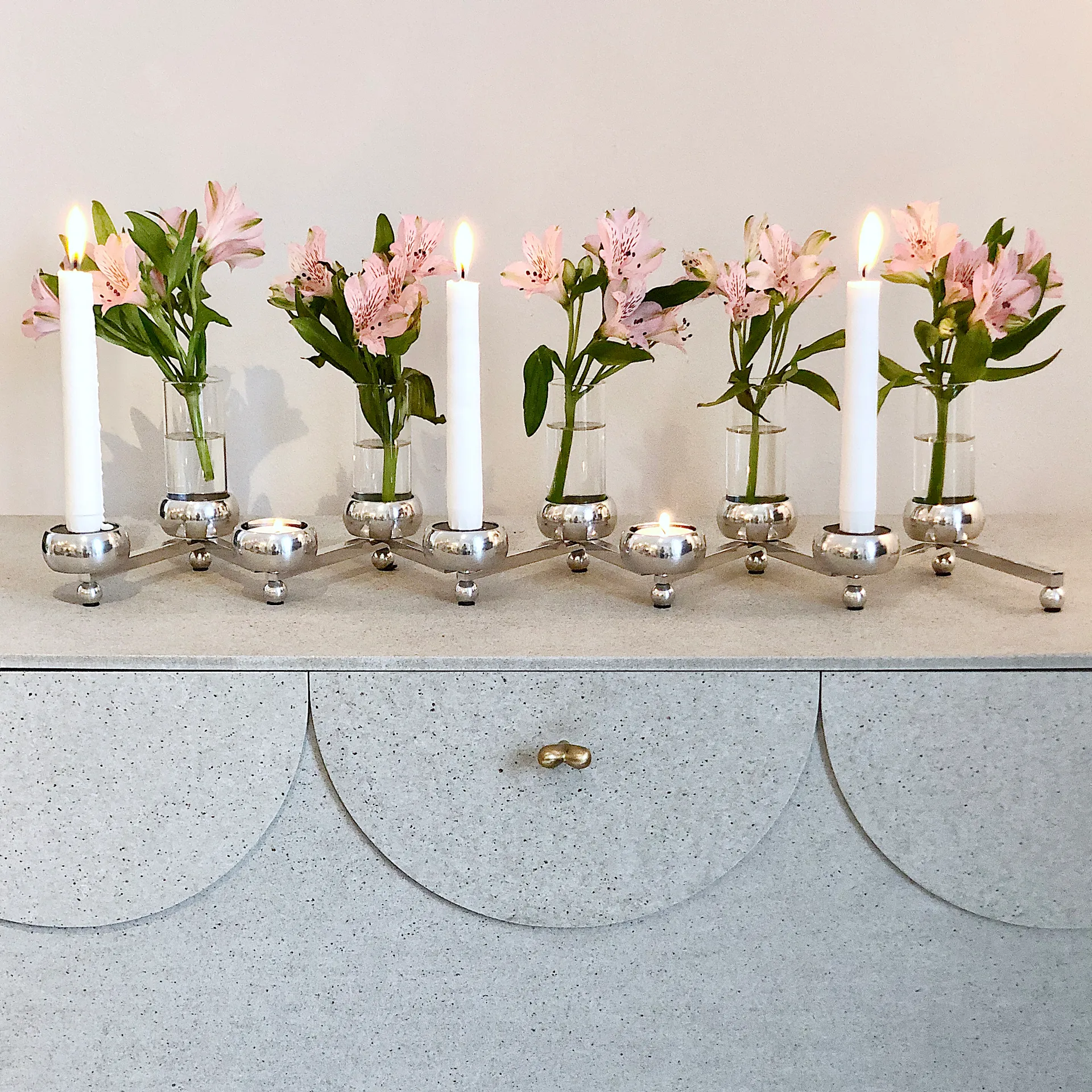 Candelabro Constella grande, aluminio KLONG