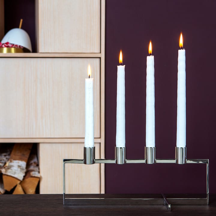 Candelabro de Adviento Anno Domini, acero inoxidable KLONG