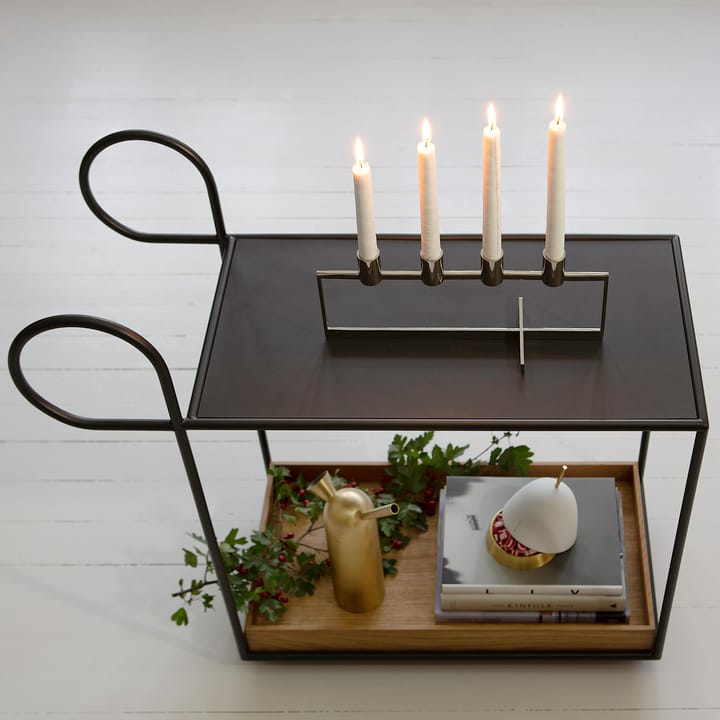Candelabro de Adviento Anno Domini, acero inoxidable KLONG