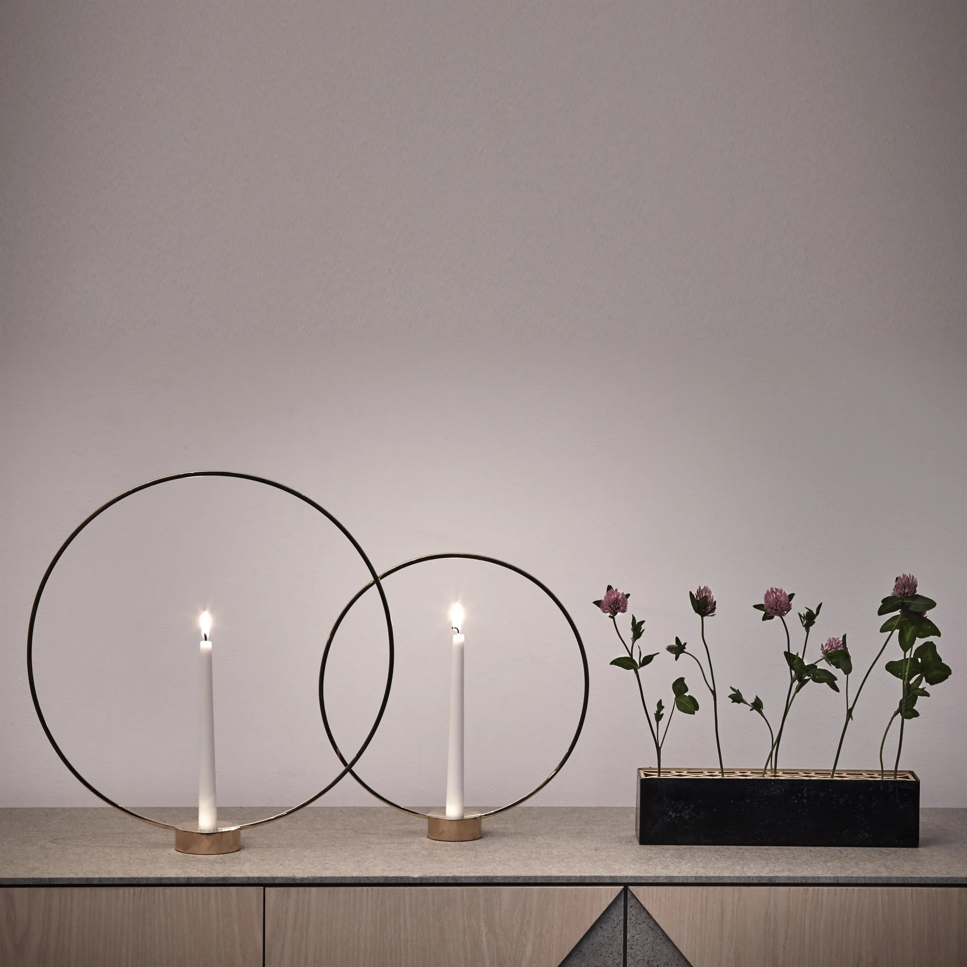 Candelabro Gloria pequeño, latón KLONG