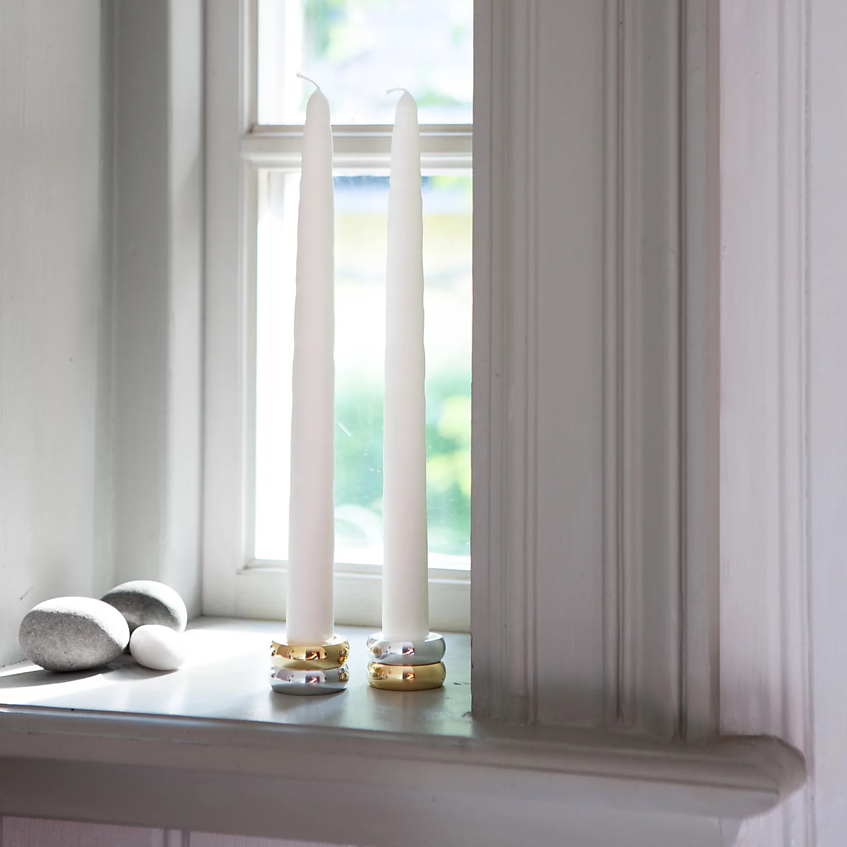 Candelabro Marriage Duo 2 piezas, latón-plata KLONG