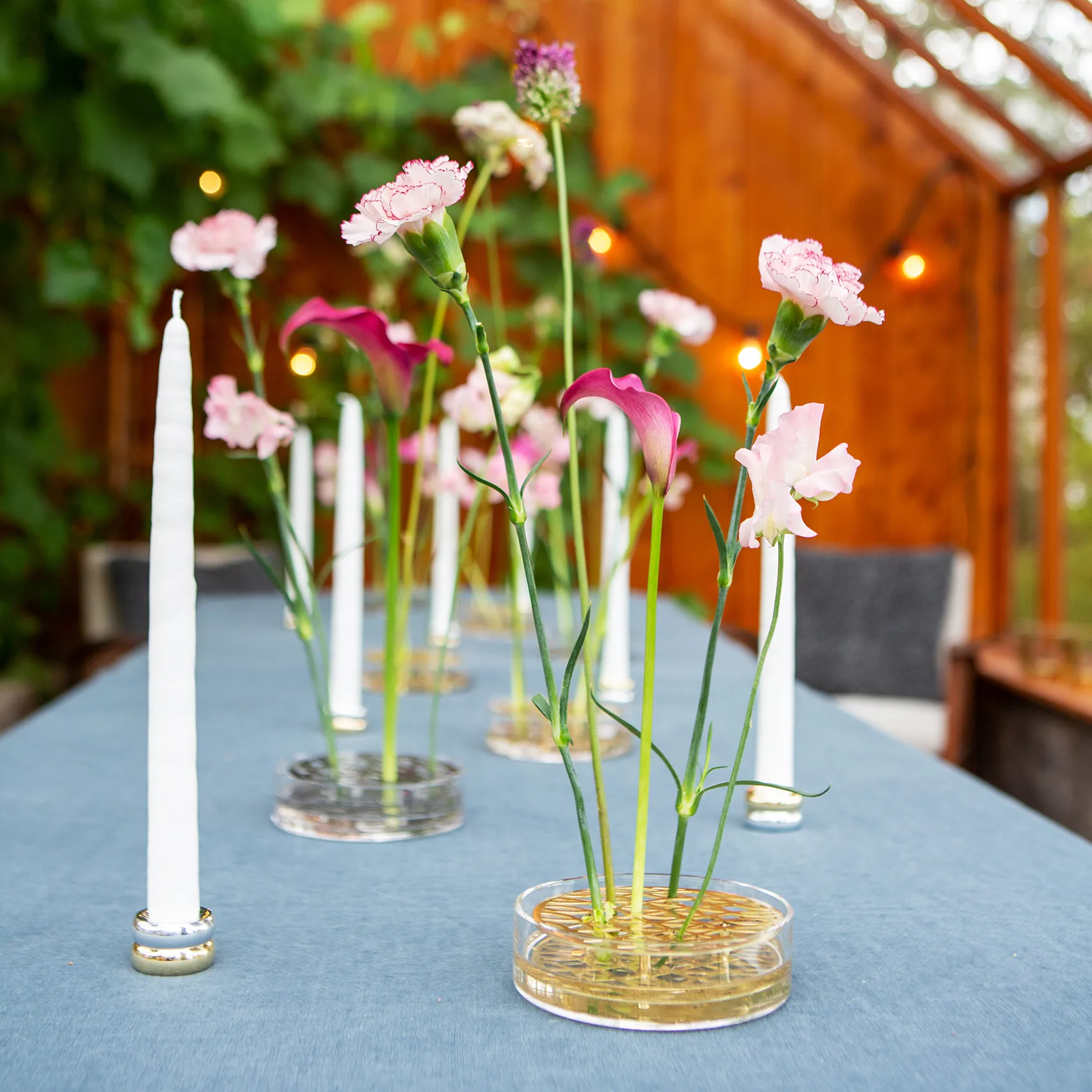 Candelabro Marriage Duo 2 piezas, latón-plata KLONG