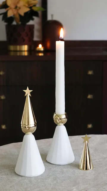 Candelabro Soprano - Blanco-latón - KLONG
