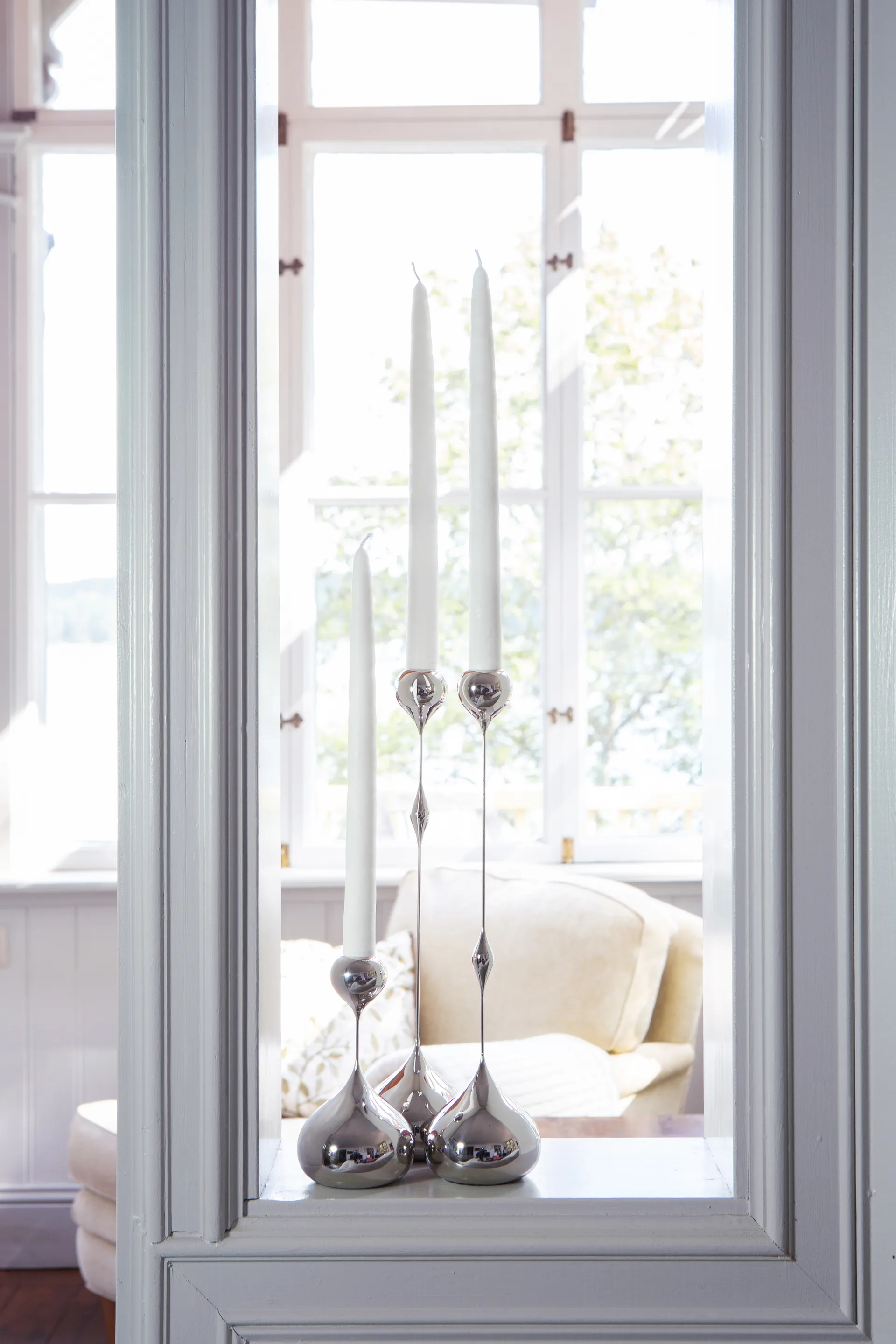 Candelabro Tender pequeño, Nickel KLONG