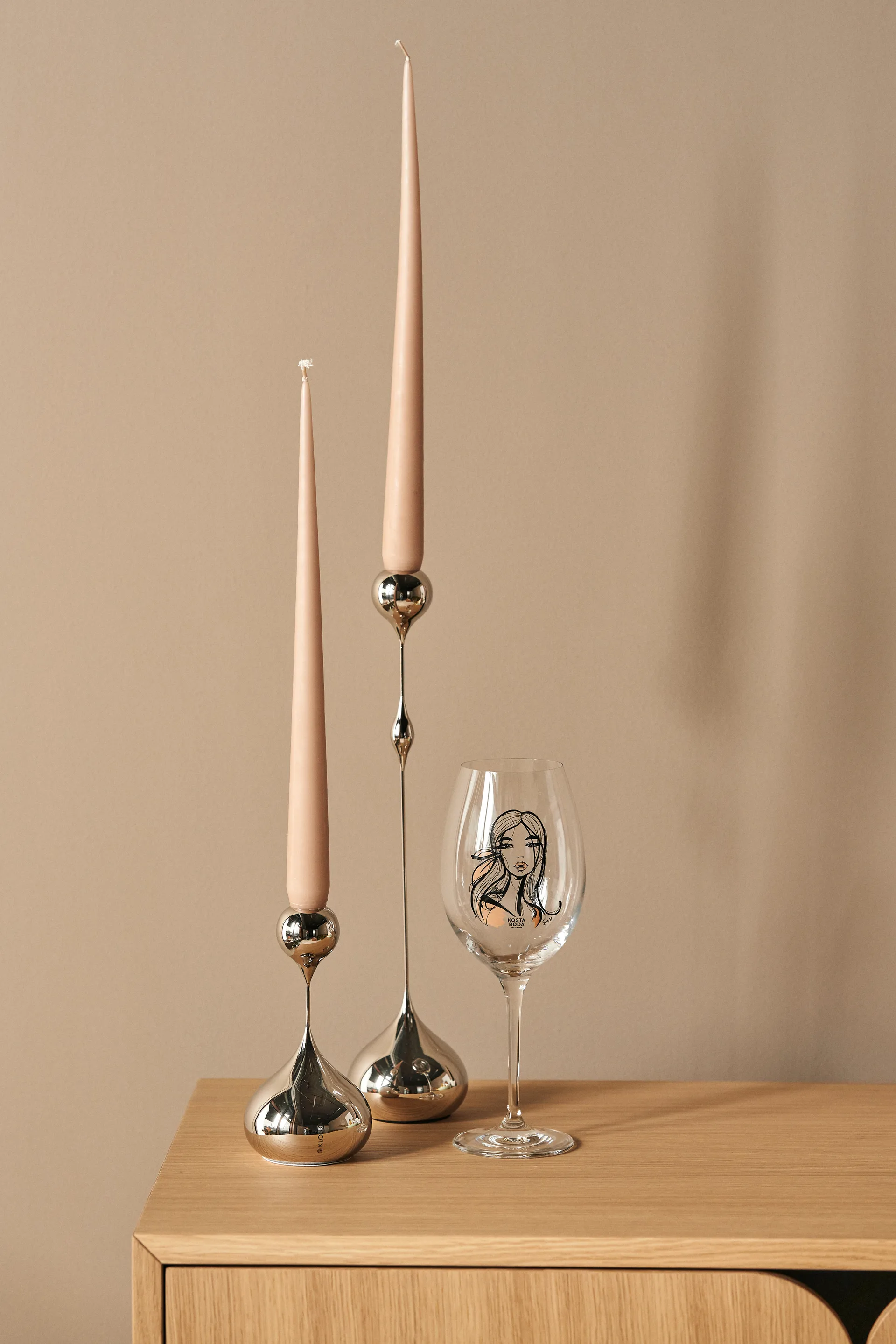 Candelabro Tender pequeño, Nickel KLONG