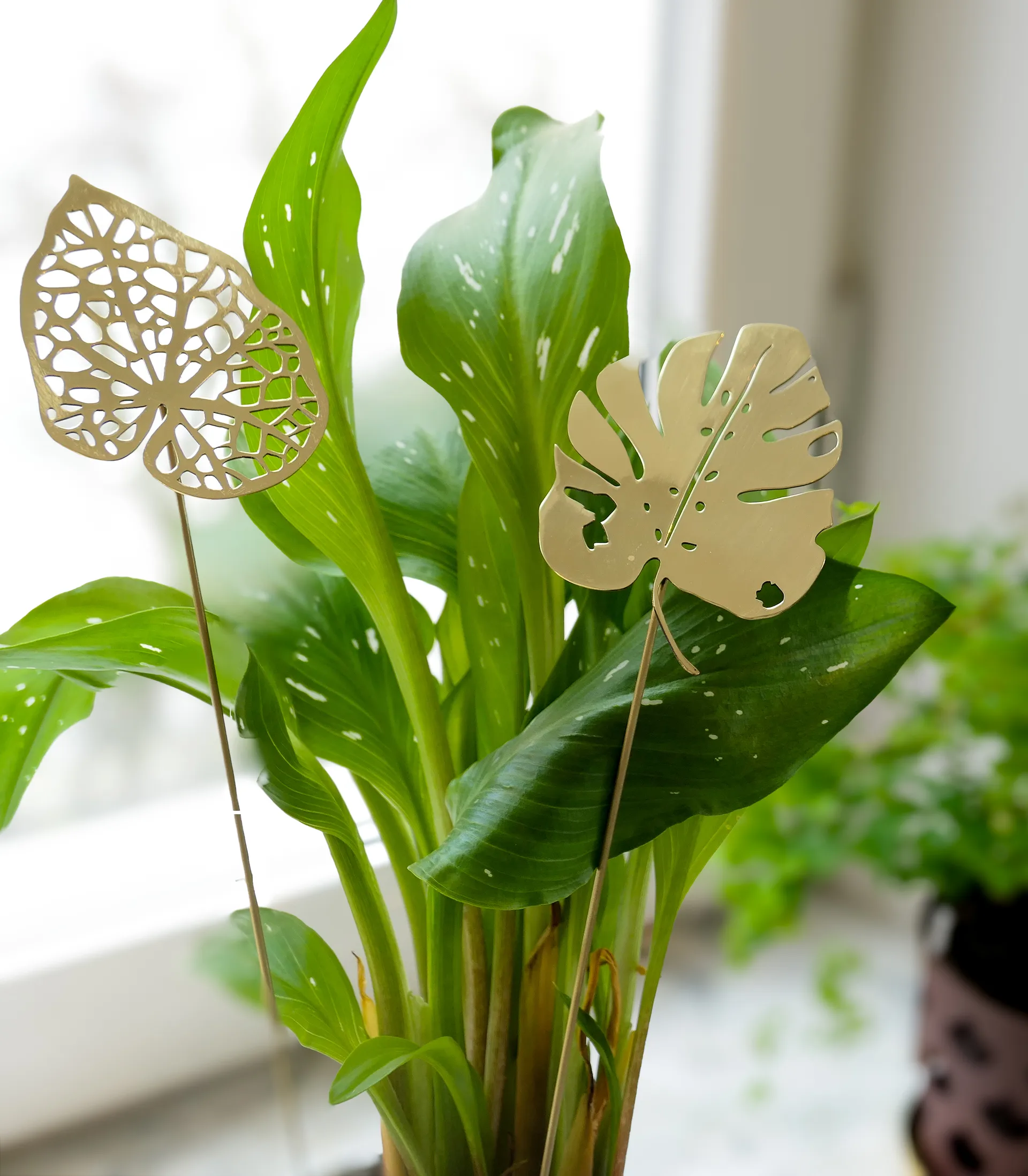 Decoración Brass leaves, set de 2, Water KLONG