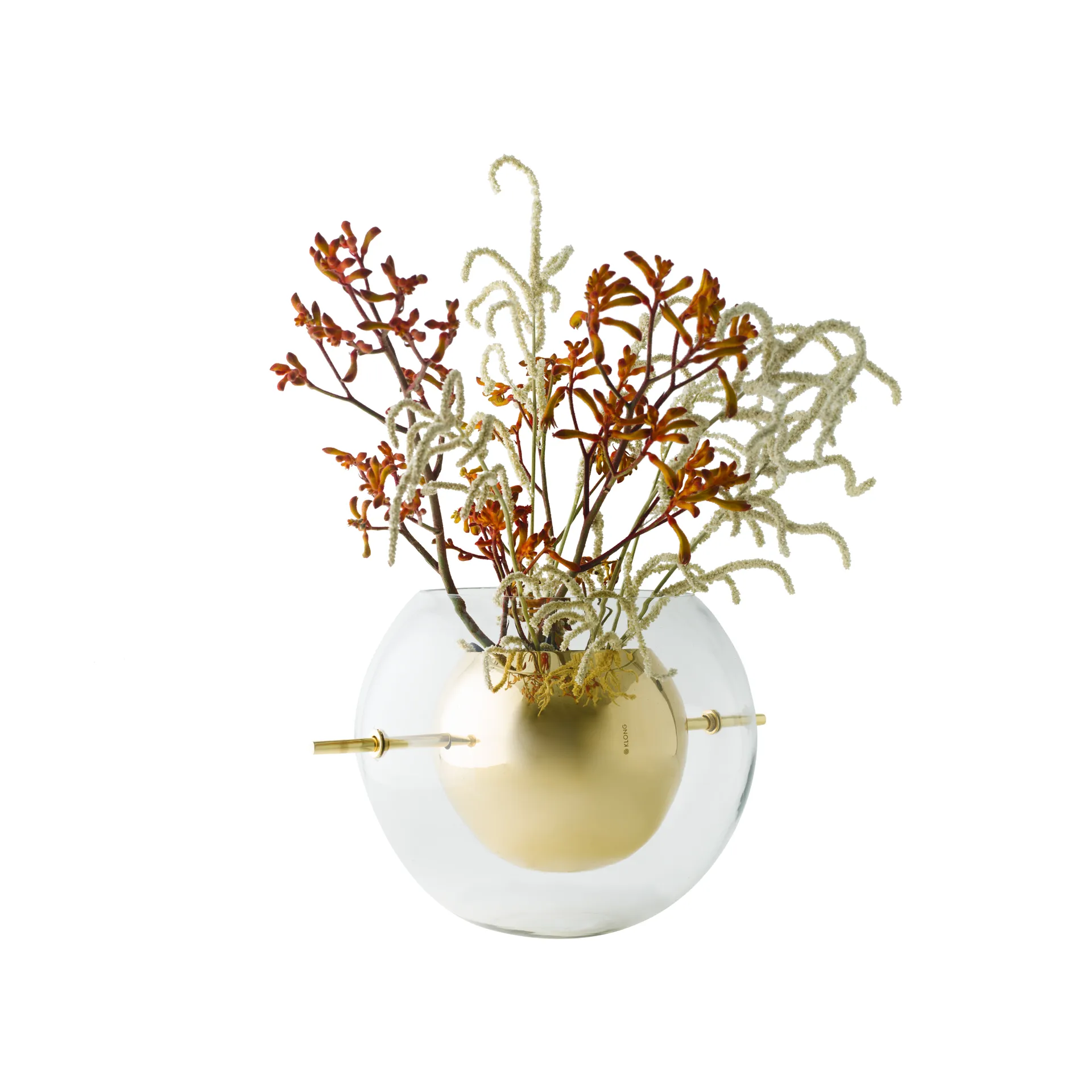 Jarrón Alba redondo, Latón KLONG