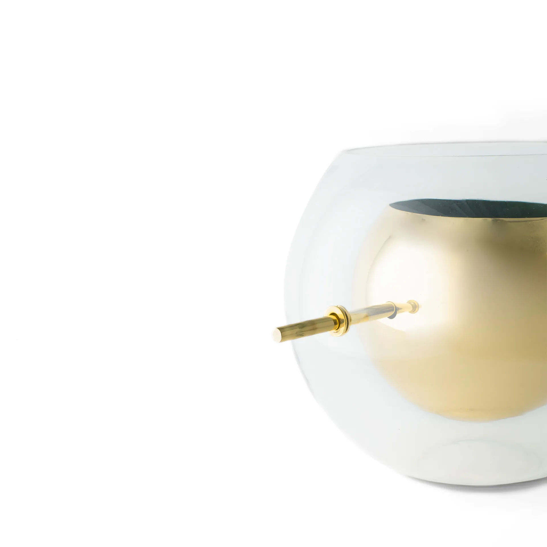 Jarrón Alba redondo, Latón KLONG