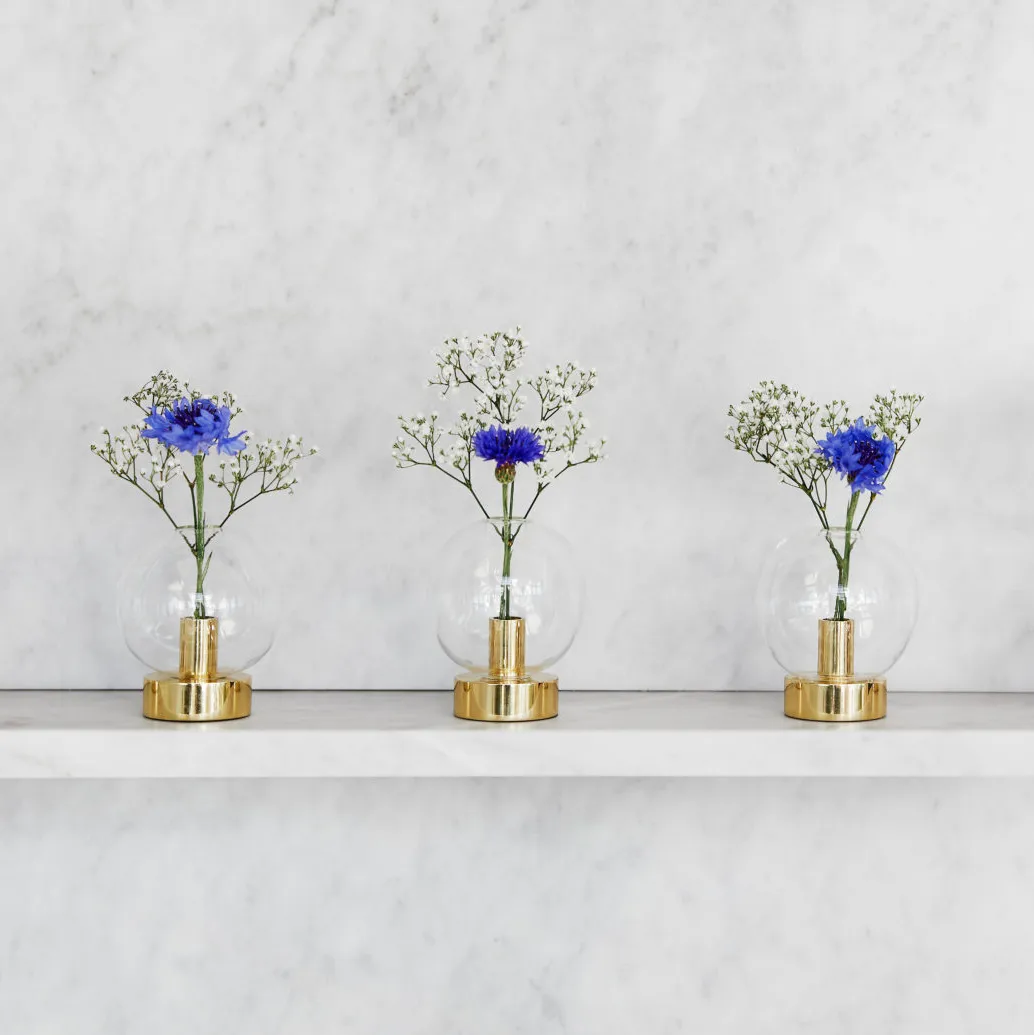 Jarrón Orbis, latón KLONG