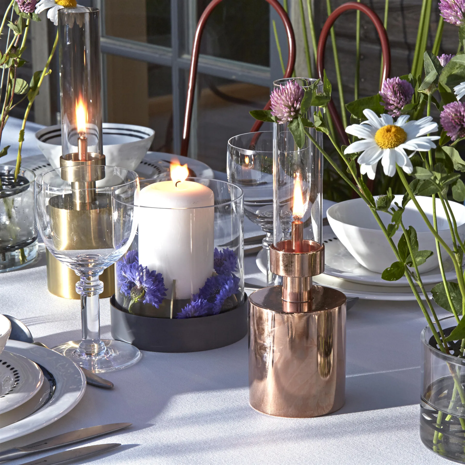 Lámpara de parafina Patina, mini, cobre KLONG