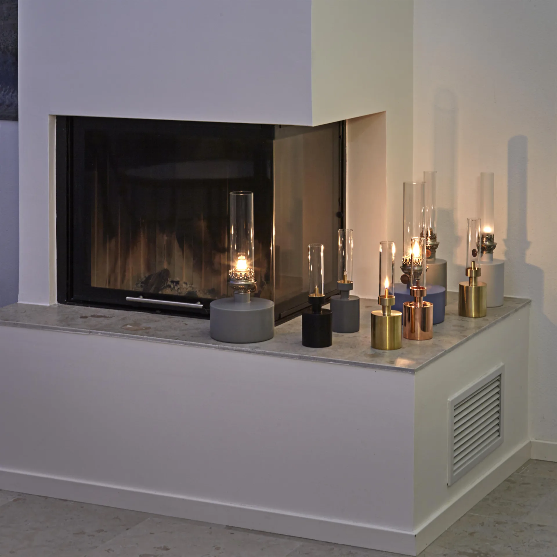 Lámpara de parafina Patina, mini, cobre KLONG